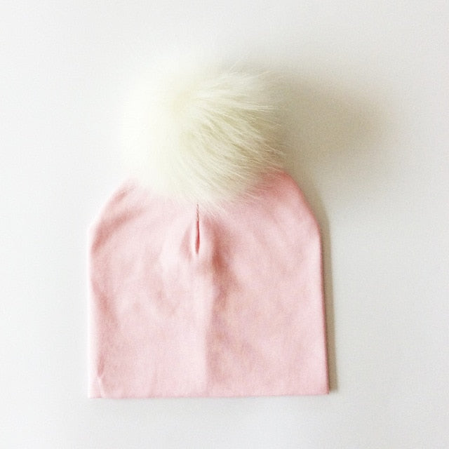 Pom Pom Baby Hat